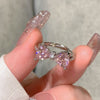 Pink Zircon Bow Ring - Fashionable and Adjustable Jewelry