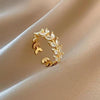 Charming Golden Shiny Rhinestone Ring