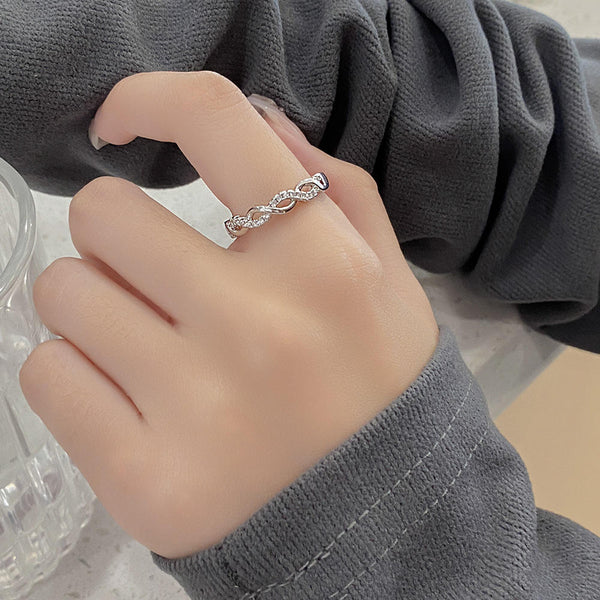 Silver Infinity Charm Ring
