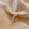 Golden Infinity Charm Ring
