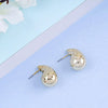 Gold Teardrop Stud Earrings