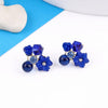 Floral Gemstone Stud Earrings