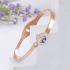 Rose Gold Evil Eye Bangle Bracelet