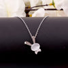 cute pearl zircon bow rabbit