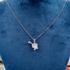 cute pearl zircon bow rabbit