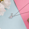 cute pearl zircon bow rabbit