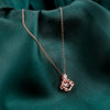 Heart Water drop cubic zircon necklace