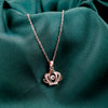 Gold plated zircon pendant necklace