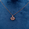 Gold plated zircon pendant necklace