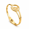 Flower Shine Gold Plated Kada Bracelet