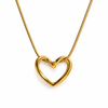 Golden heart chain necklace