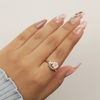 White Flower Fancy Ring