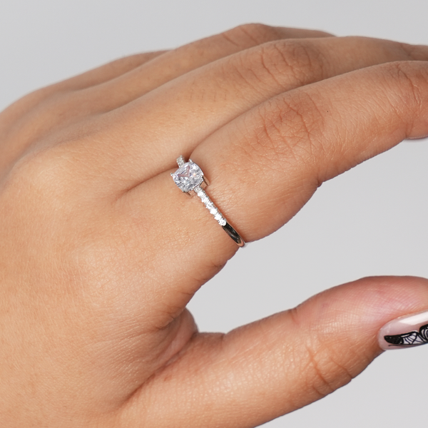 925 silver stone engagement ring