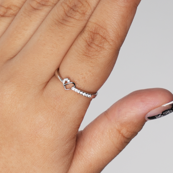 925 silver heart ring