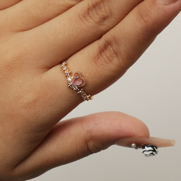 Beautiful Pink Heart Ring