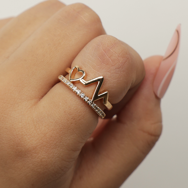 Designer Zig Zag Stones Ring
