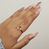 Rose Gold Butterfly Adjustable Ring