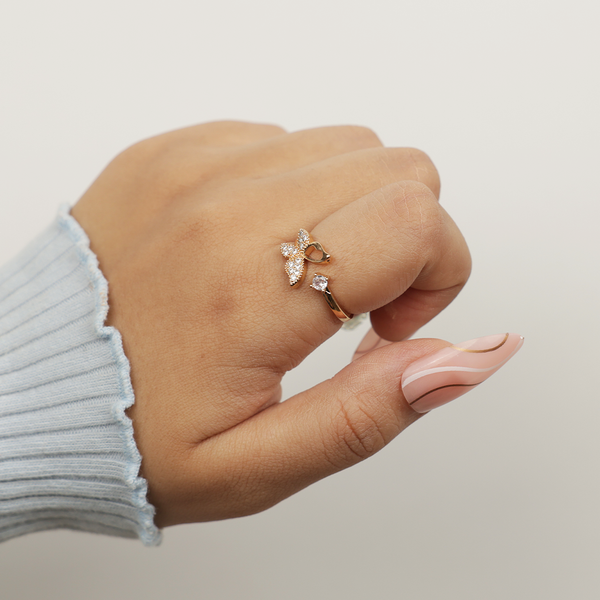 Stylish Butterfly Design Adjustable Ring for Women & Girls