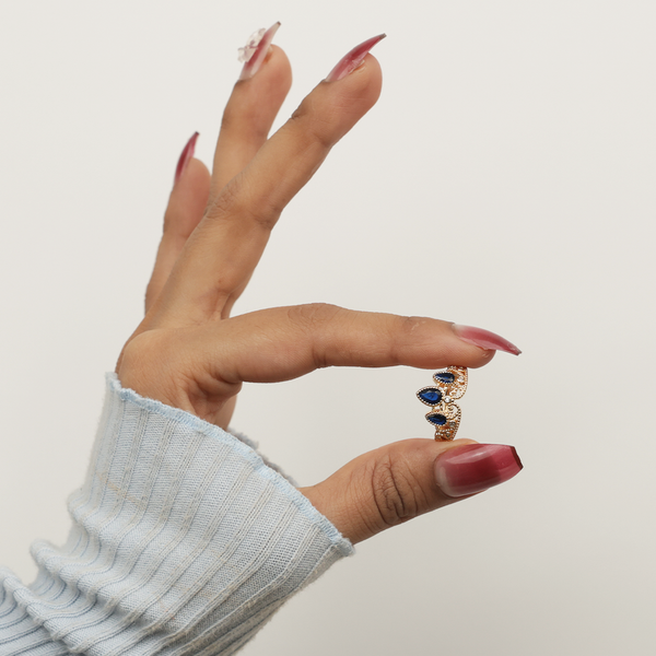 Princess Designer Blue Stone Ring