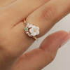 White Flower Fancy Ring
