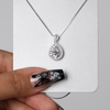 925 silver neclace white stone pendent