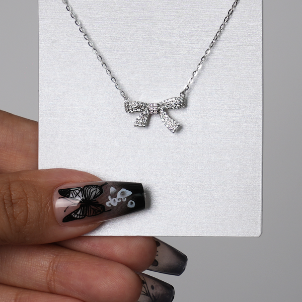 925 silver neclace With Bow pendent