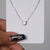 925 silver neclace Round stone pendent