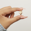 Trendy Golden Star & Moonstone Adjustable Ring for Women