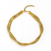 Gold Plated Multi Layered Choker Necklace