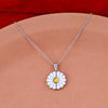Silver Shine Sun Flower Daisy Necklace