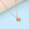 Colorful Openable Daisy Flower Pendant Necklace