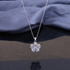 Zircon Flower Pendant Necklace