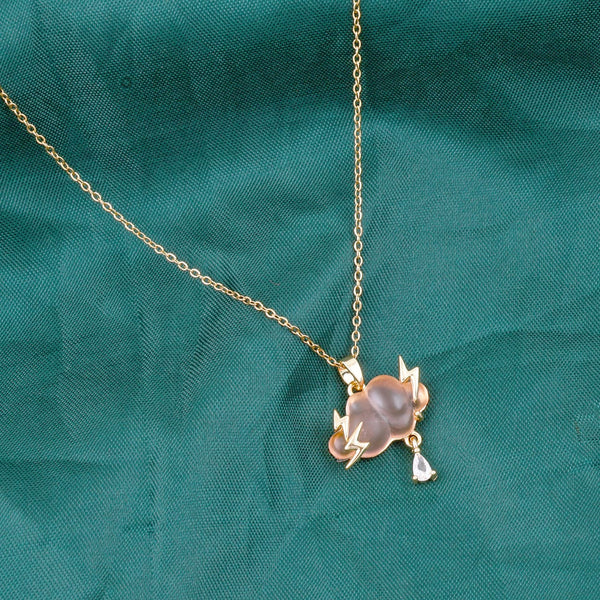 Gold Plated Lighting Cloud Zircon Necklace