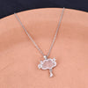Silver Plated White Lighting Cloud Necklace