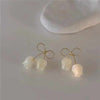 White Mini Bells Bow Stud Earring