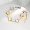 Anti tarnish white bracelet with golden chain