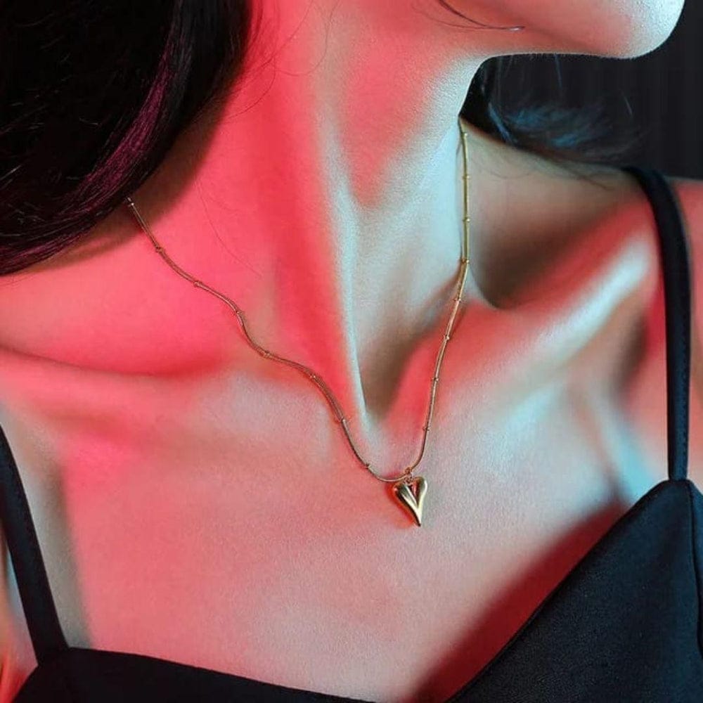 Gold plated small heart necklace