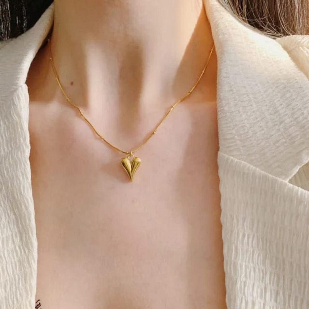 Gold plated small heart necklace