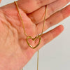 Golden heart chain necklace pendant