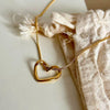 Golden heart chain necklace pendant