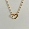 Golden heart chain necklace pendant