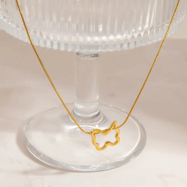 Golden chain butterfly type necklace