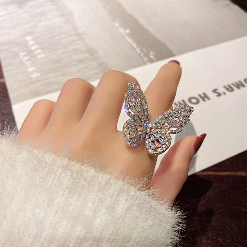 Crystal Sparklepeak Butterfly Ring