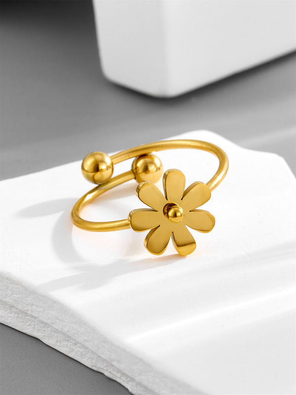 Unique Gold Flower Ring