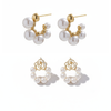 Pack Of 2 Fancy Pearl Hoop & Stud Earrings