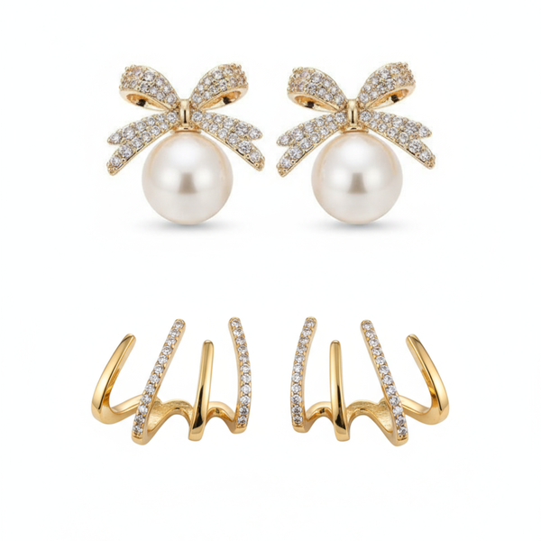 Pack Of 2 Fancy Luxury Fashion Earring