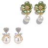Pack Of 2 Cute Heart Drop Earrings