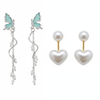 Combo Of 2 Mint Butterfly Drops Earrings