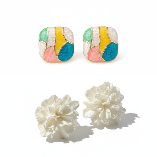 Combo Of 2 New Fancy Stud Earrings