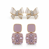 Pack of 2 Chic Enamel Bowknot Stud Earrings